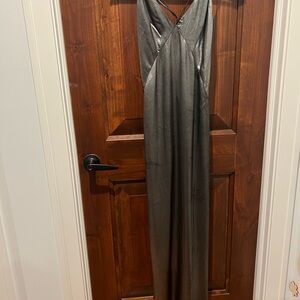 Astr Shimmering Metallic Dress